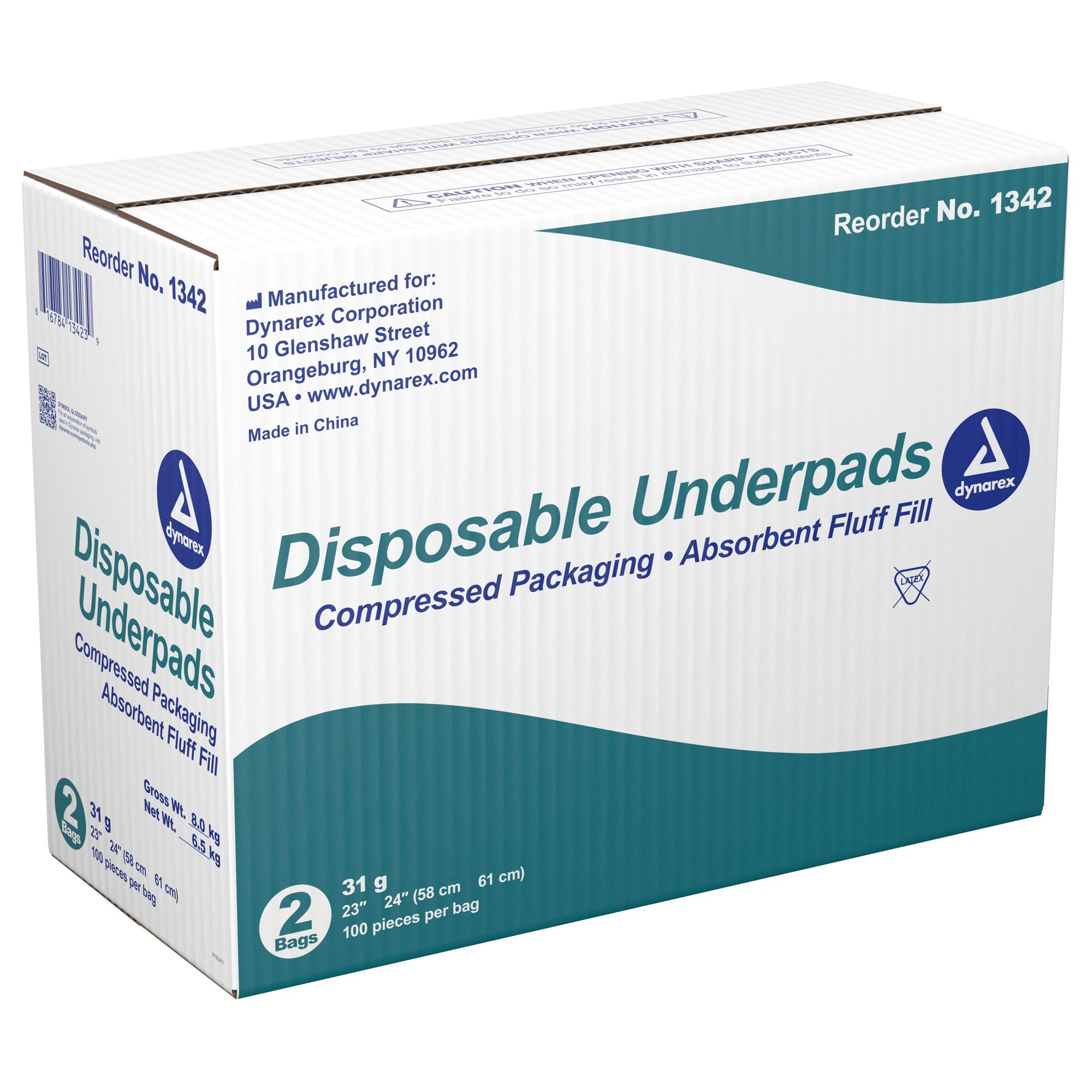Disposable Underpads Dynarex Absorbent Fluff Fill