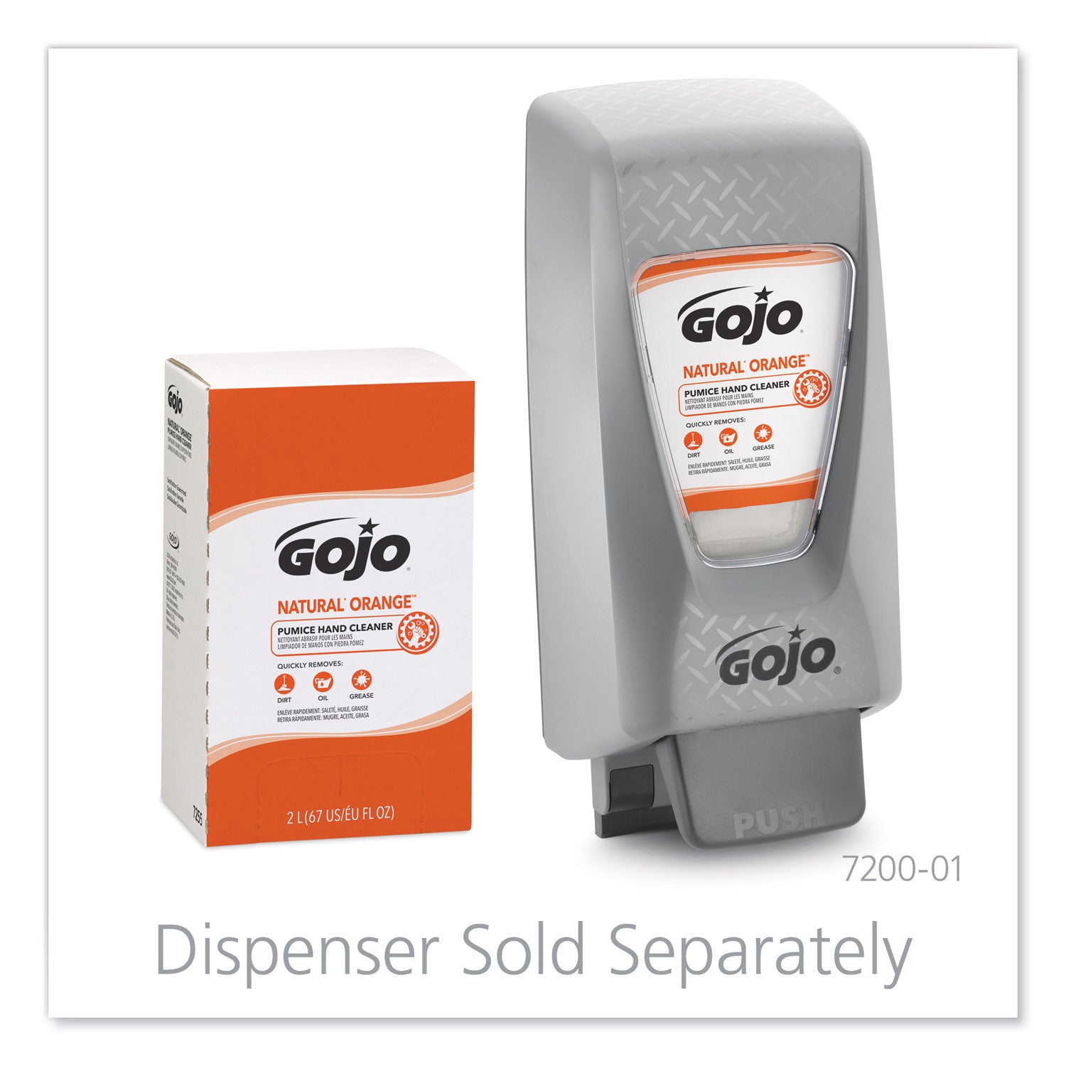 Gojo 7255 Natural Orange Pumice Hand Cleaner Refill