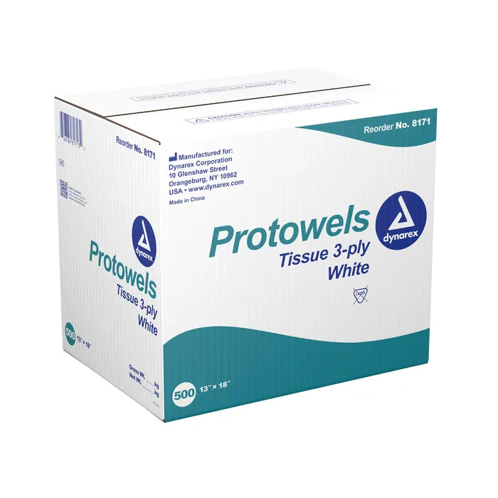 Protowels 8171 White 3 Ply Tissue 13 Inches X 18 Inches
