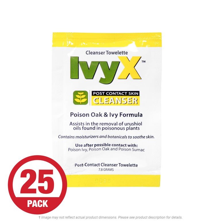 IvyX 84640 Cleanser Poison Oak and Ivy Wipes