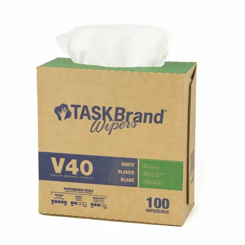 Task Brand V40 Wipers N-V040IDW Interfold Dispenser 100 Wipes