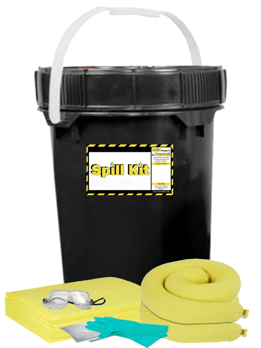 Spill Kit 5 Gallon Hazardous Chemical Shasta Safety
