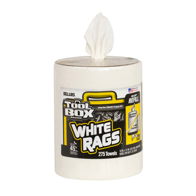 Sellars 20421 White Rags 275 Sheets