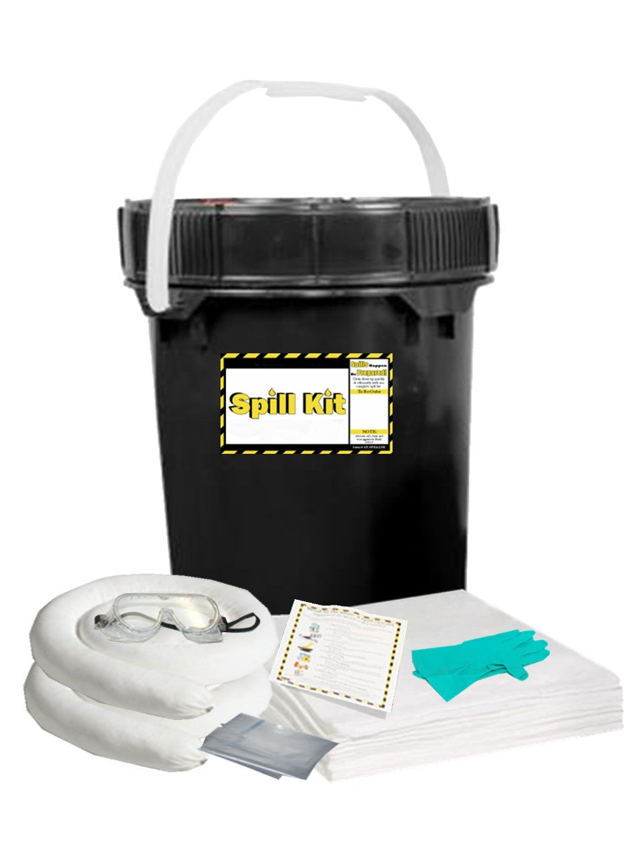 Spill Kit 5 Gallon Oil with Locking Screw Top Lid