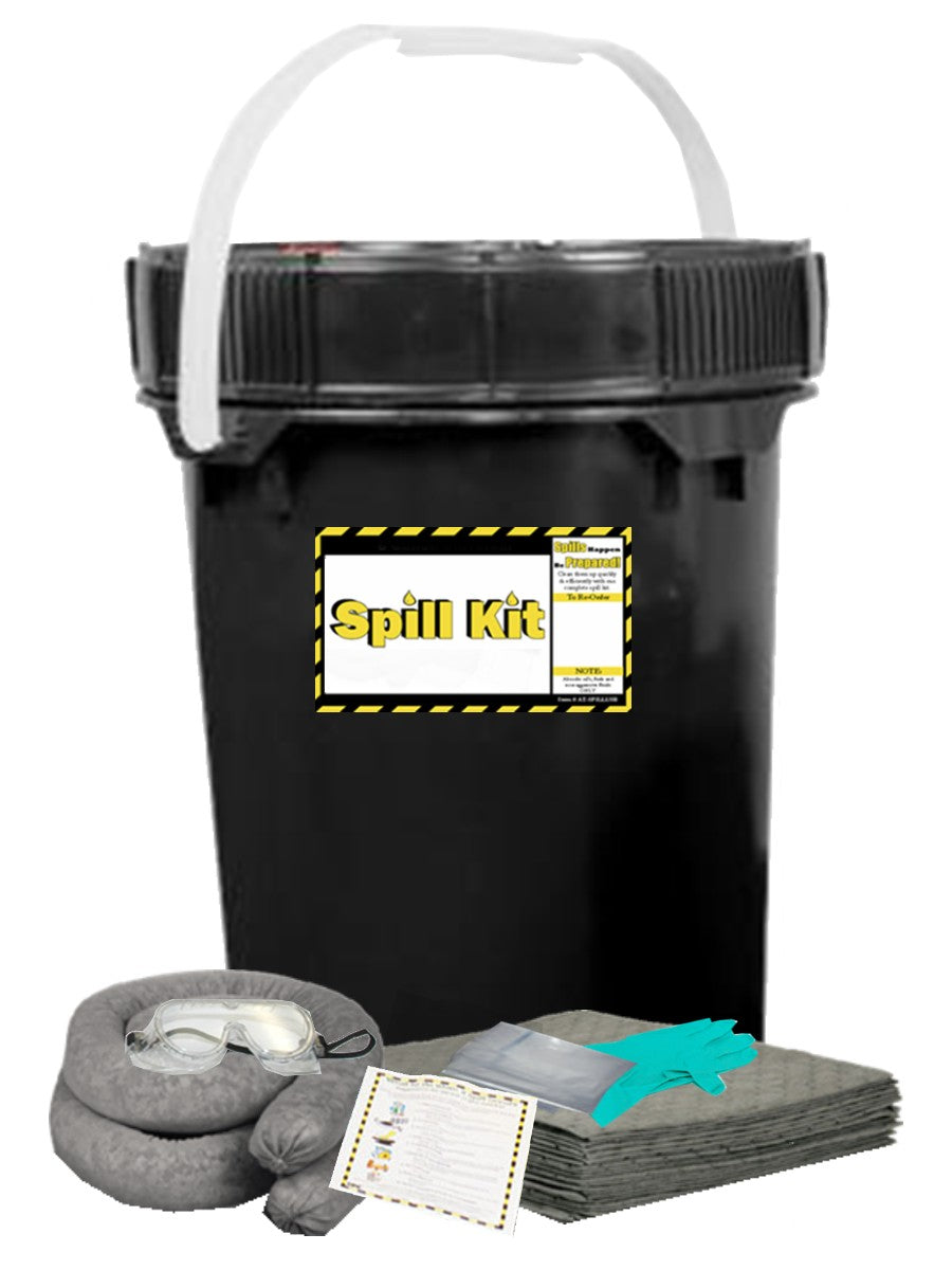 Spill Kit 5 Gallon Universal with Locking Screw Top Lid