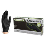Ammex Nitrile Gloves Exam Grade Black