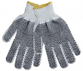 String Knit Gloves With Dots