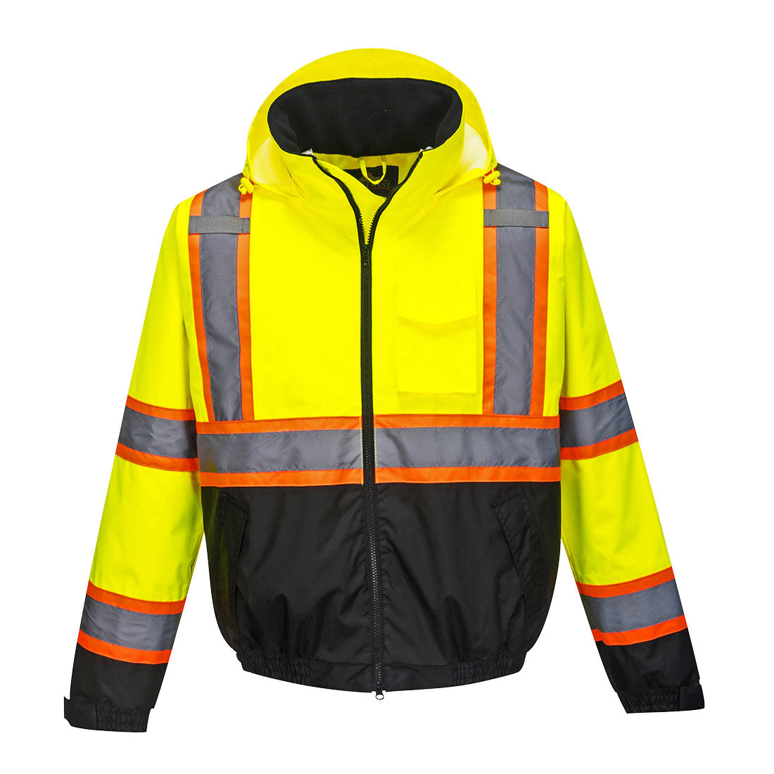 Portwest Hi Vis Bomber Jacket Fleece Lined